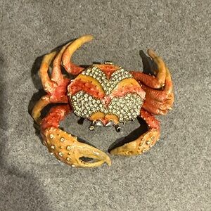 Crab trinket box with Rhinestones